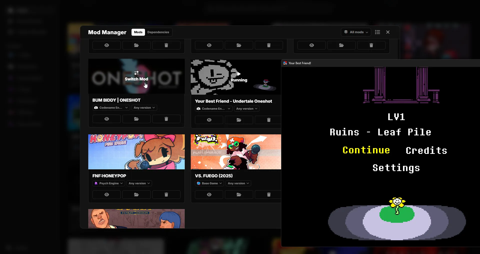 1-Click GameBanana Installs screen